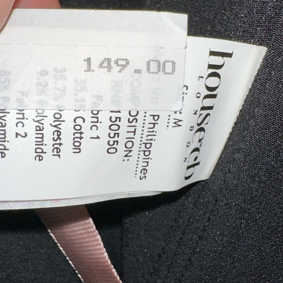 HOUSE OF CB Mina Plunge Long Sleeve Structured Corset Top Black M Edgy Bustier - Picture 9 of 16